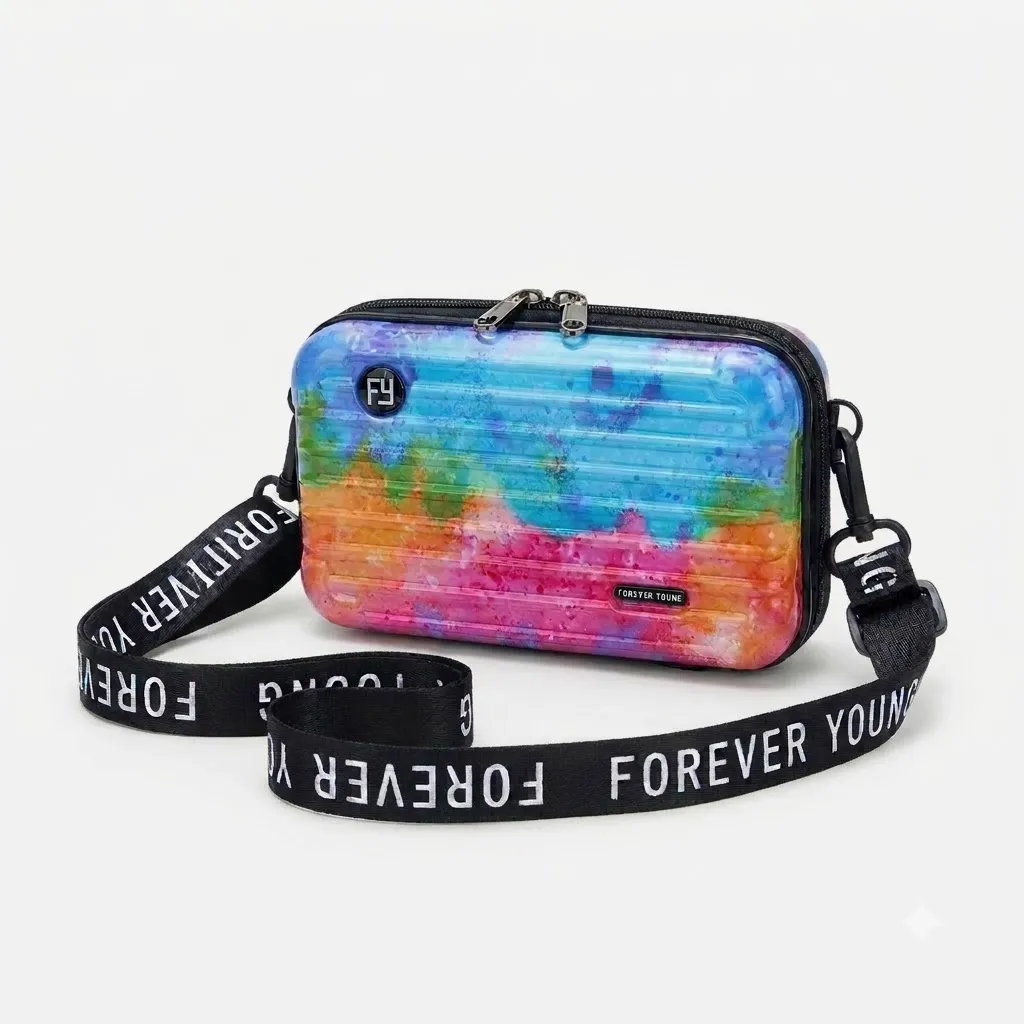 Young Sling Box Bag with Detachable Adjustable Shoulder Strap