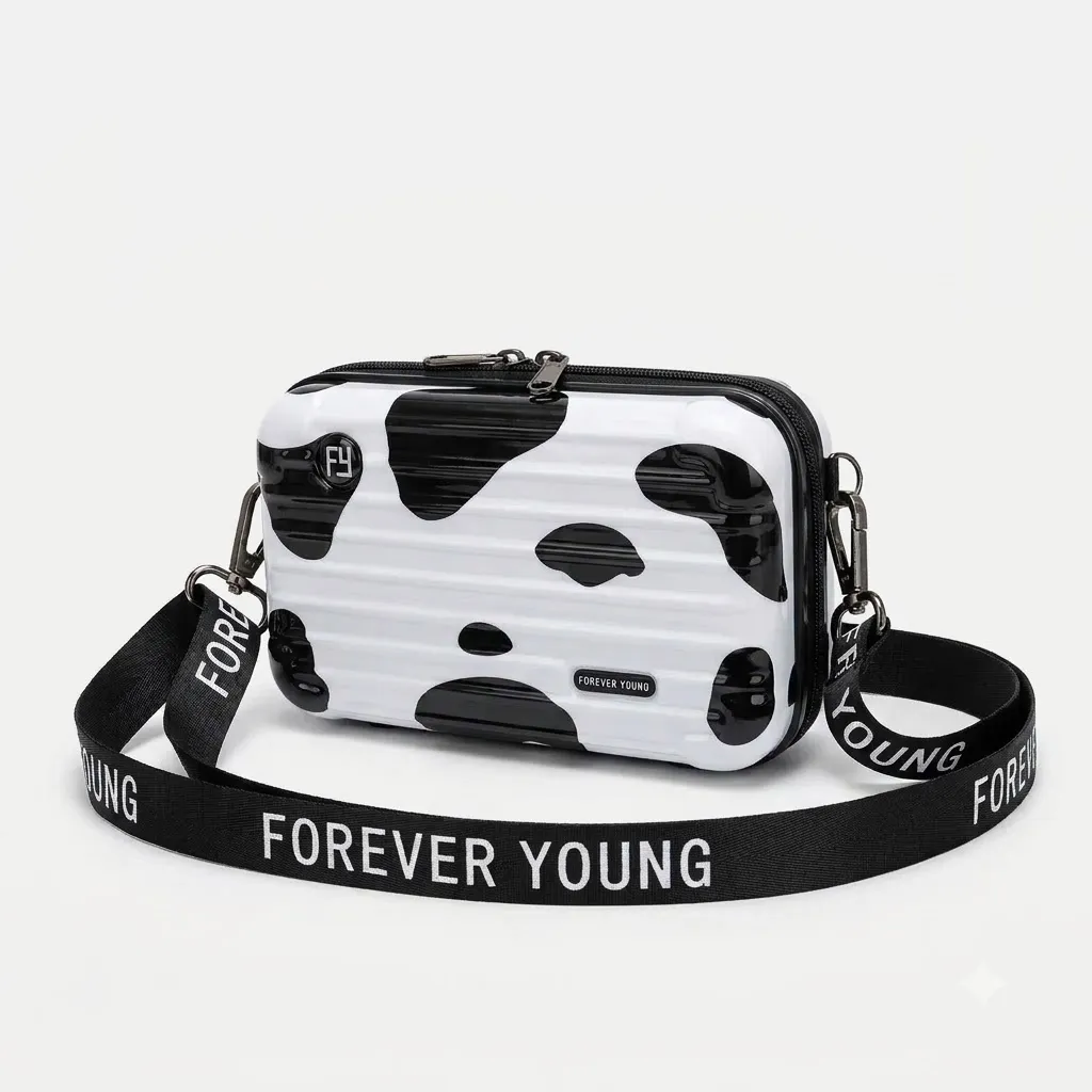 Young Sling Box Bag with Detachable Adjustable Shoulder Strap