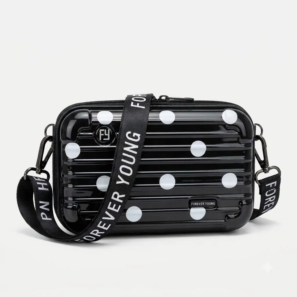 Young Sling Box Bag with Detachable Adjustable Shoulder Strap