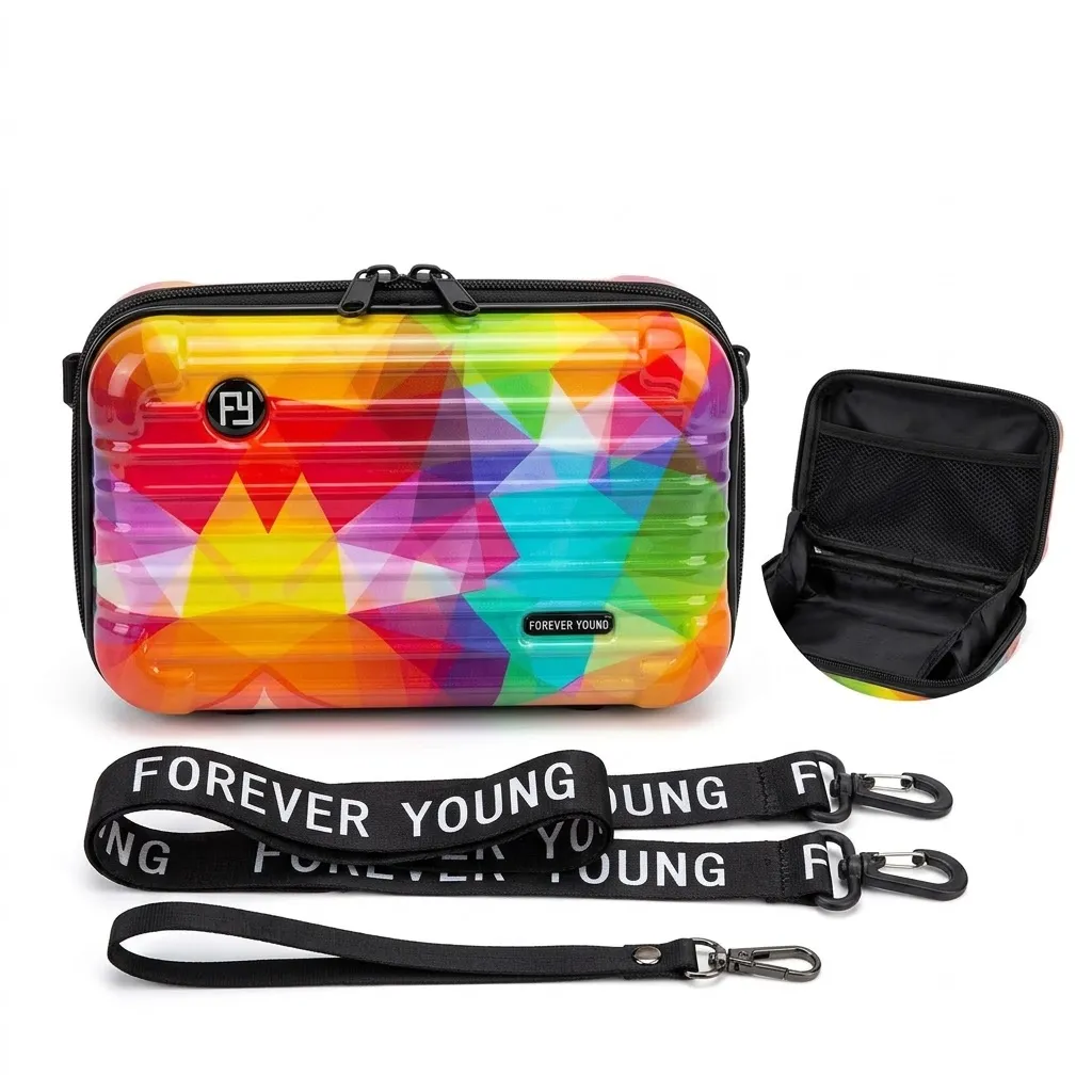 Young Sling Box Bag with Detachable Adjustable Shoulder Strap